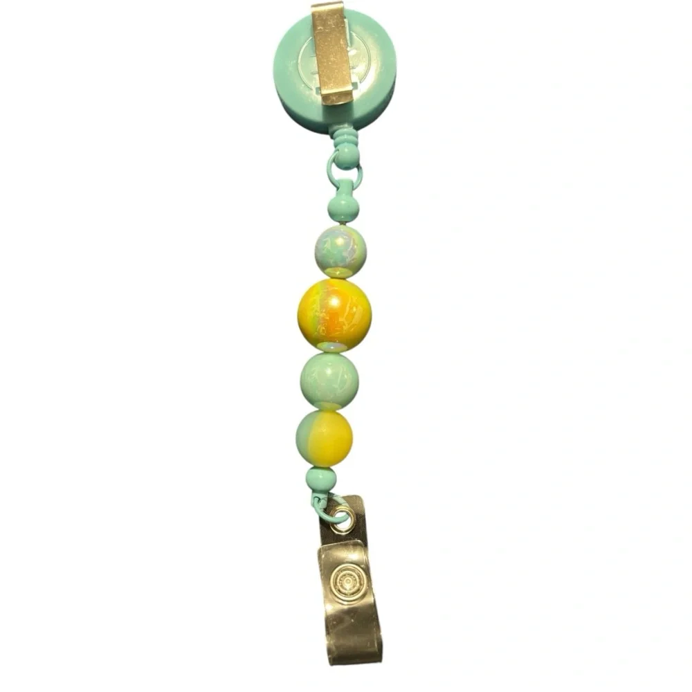 Custom Designed Badge Reel with Beads - Picture 2 of 2